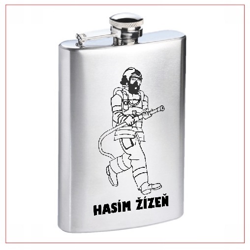 Butylka nerezová s obrázkem hasiče