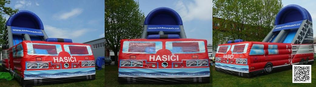 Hasičské auto skluzavka - PRONÁJEM ATRAKCE
