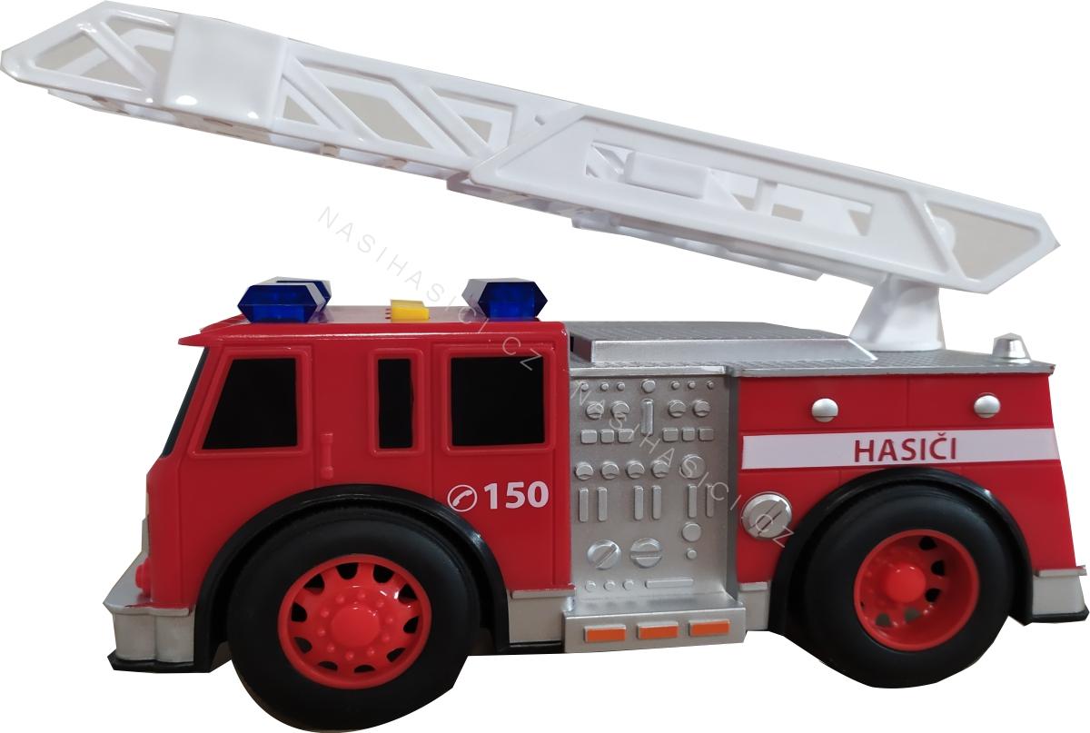 Auto HASIČI 18cm na setrvačník na baterie se světlem a zvukem