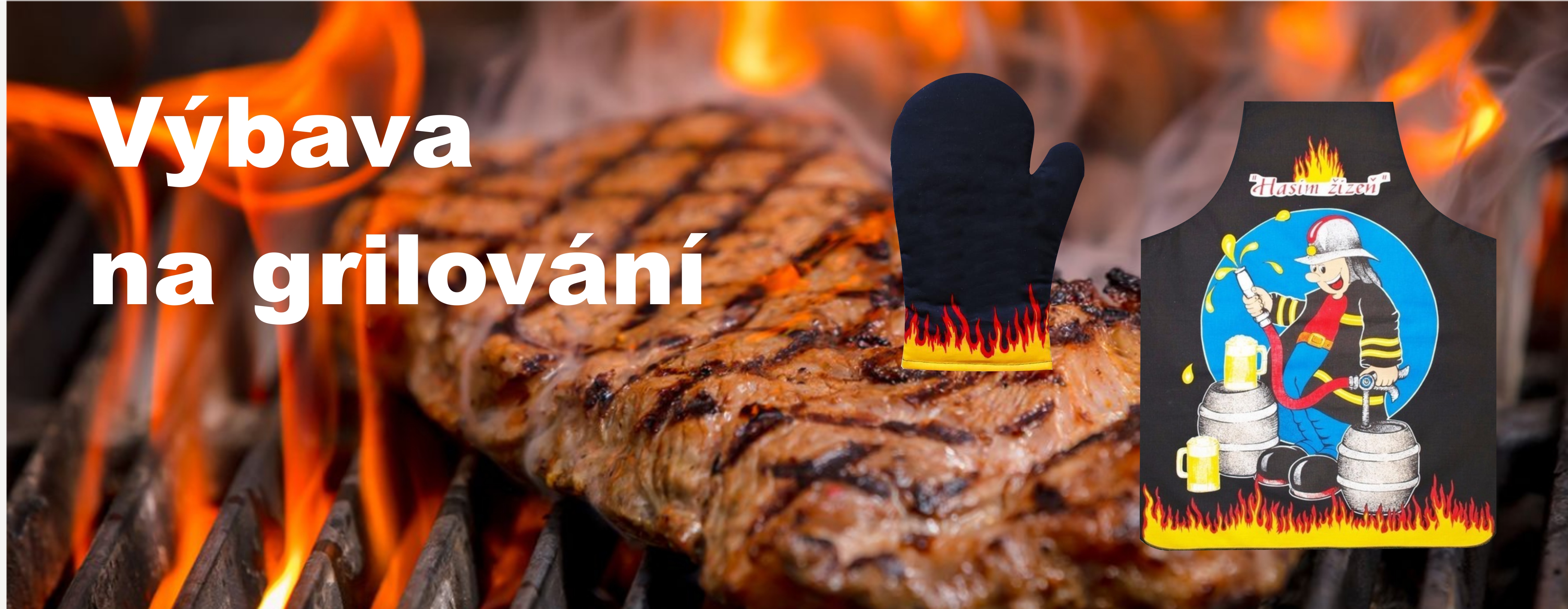 Zástěra a chňapka  Hasič