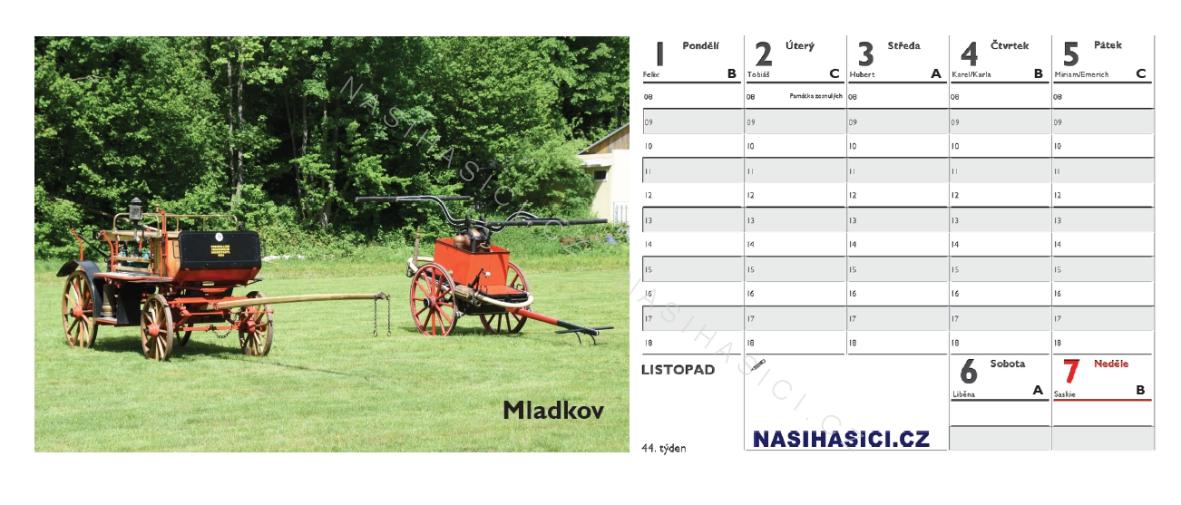 Stolní kalendář 2021 - Hasičská technika