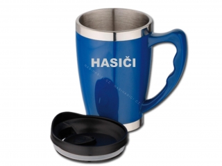 Termohrnek s nápisem HASIČI modrý