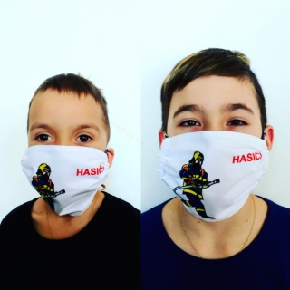 Rouška s hasičem 